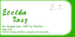 etelka kosz business card